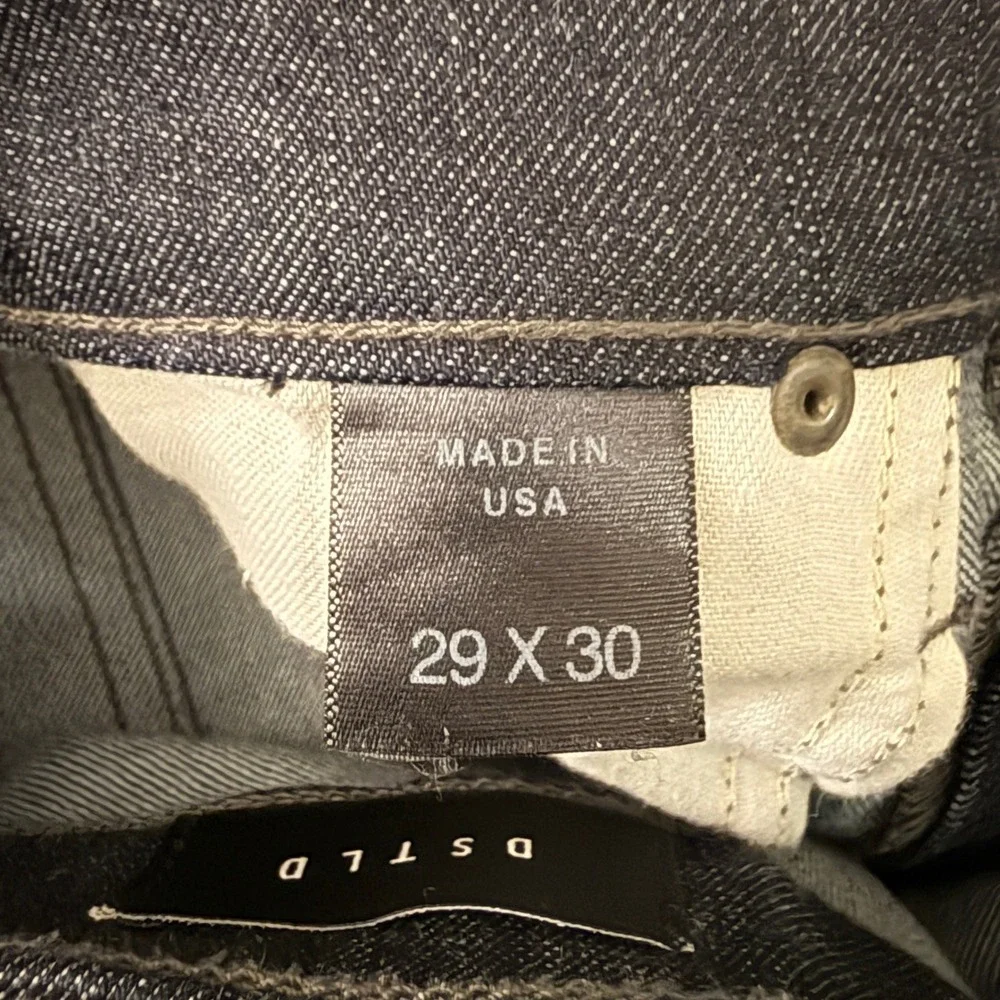 DSTLD Selvedge Slim Raw Denim Jeans Indigo Blue Made in USA 30 x 30 AA07